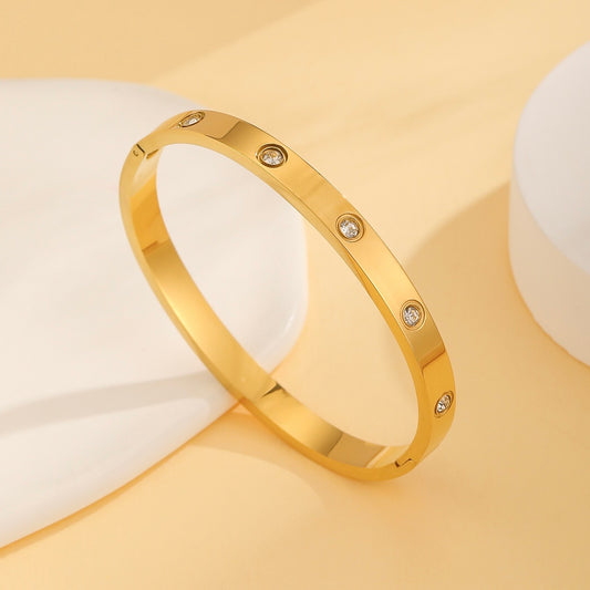 Pulsera Cartier brillo dorada