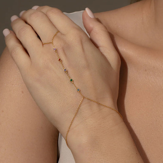 Anillo pulsera de colores sencilla
