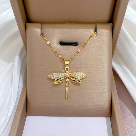 Collar libélula brillos