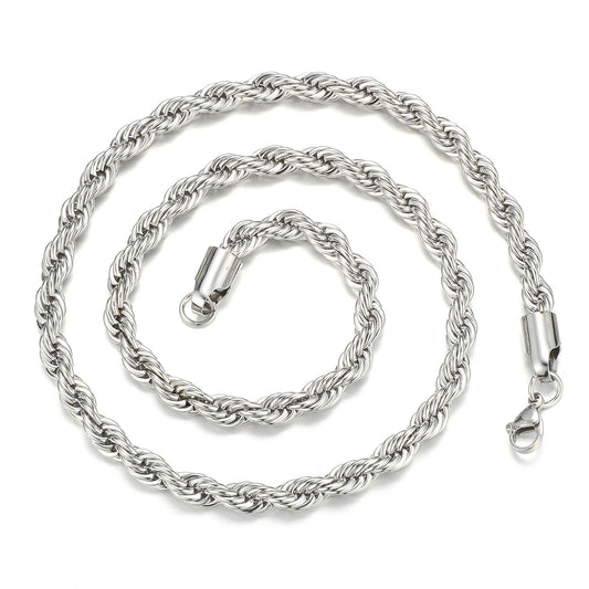 Collar torzal plata 4mm