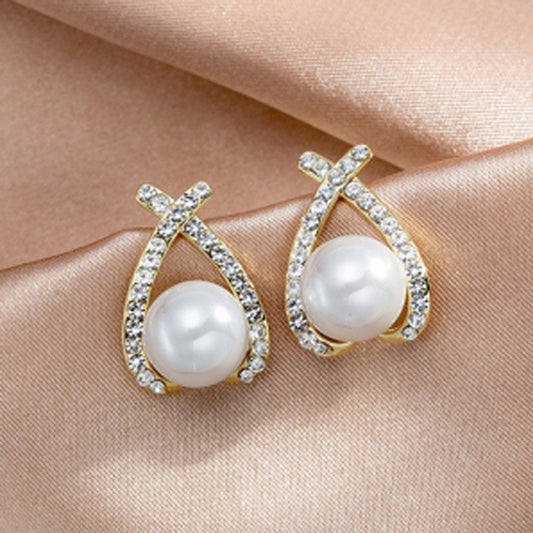 Aretes perlita envuelta