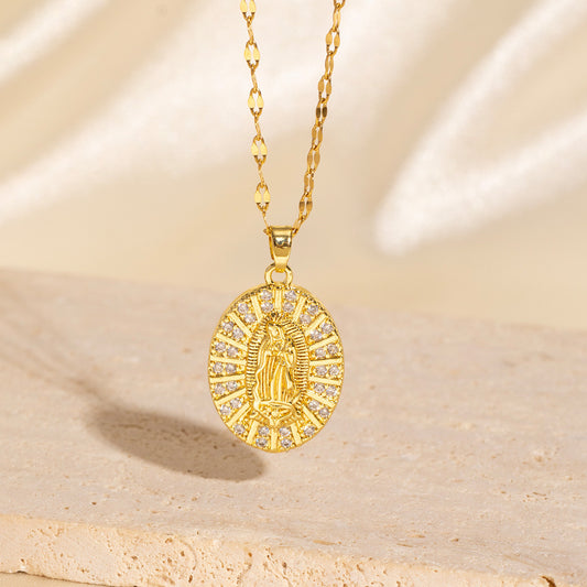 Collar virgen con circonitas