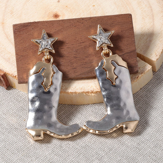 Aretes bota bitono jumbo