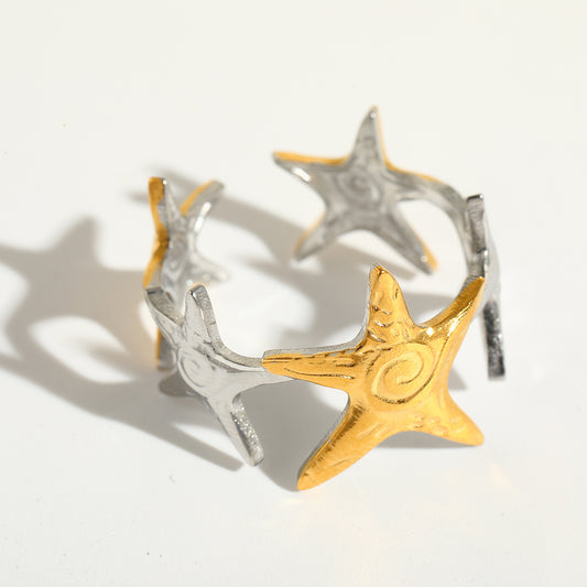 Anillo bitono estrella espiral