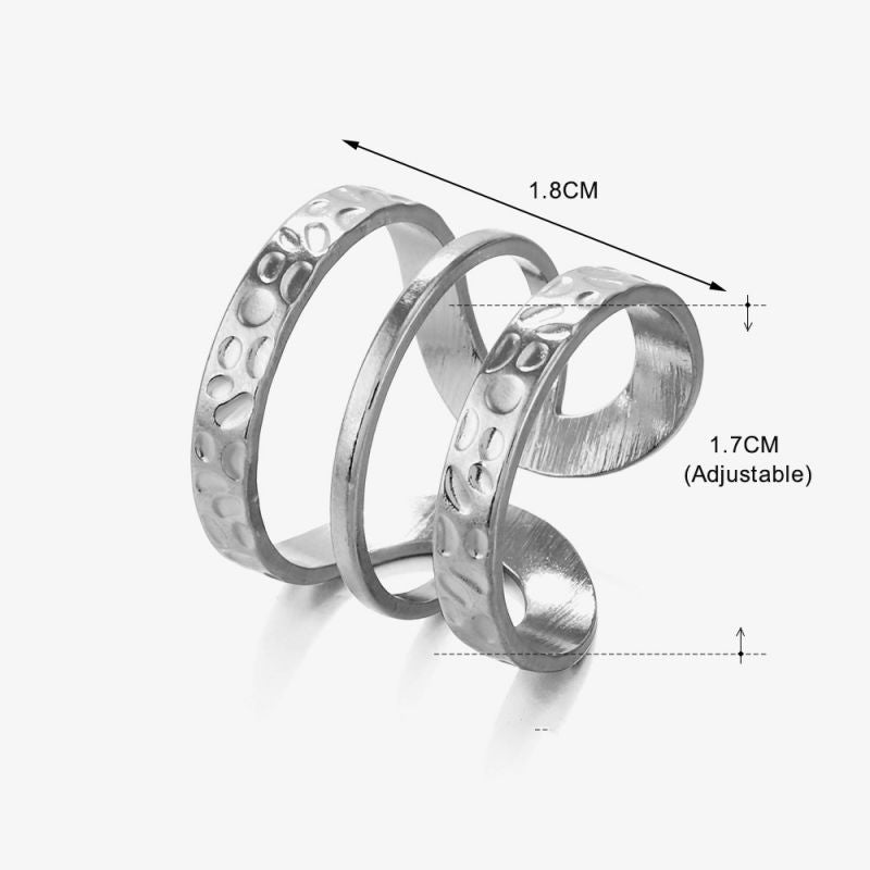 Anillo Glam triple